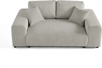 Produktbild von Lisa Design Garance - 2-sitzer Einzelsofa - aus Cordstoff , Hellgrau