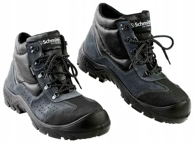 Produktbild von Schmith Arbeitsstiefel Größe 43 mit Schutzkappe – Bequeme Arbeitsschuhe, Herren Berufsschuhe, Rutschfest SRC