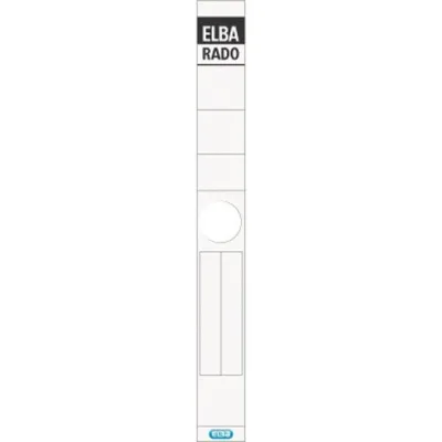 Produktbild von ELBA Hängeordner-Rückenschild "rado" lang, 5 cm, weiß 10 Schildern