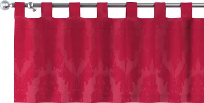 Productafbeelding van Dekoria korte gordijn met lussen, rood, 390 x 40 cm