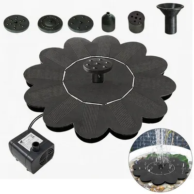 Produktbild von Schwimmender Solar Springbrunnen 4W für Gartenteich & Vogelbad – Solar Wasserfontäne als dekorative Gartenbeleuchtung