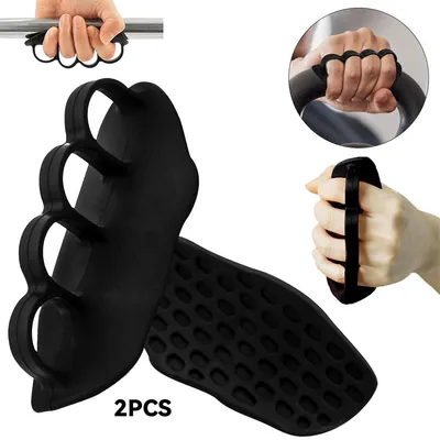 Produktbild von 2 Stück Griffpolster für Kraftsport, Gym Zughilfen & Trainingshandschuhe – Fitness Zubehör für maximalen Griff & Krafttraining