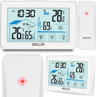 Obrázok produktu pre Meteostanica s displejom BD-910 biela