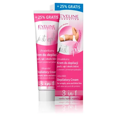 Zdjęcie produktu dla Eveline Cosmetics Just Epil Ultradelikatny krem do depilacji pach rąk i okolic bikini, 125ml