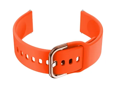 Produktbild von Gummigürtel für Smartwatch U01 - Orange/R.Gold - 18 mm