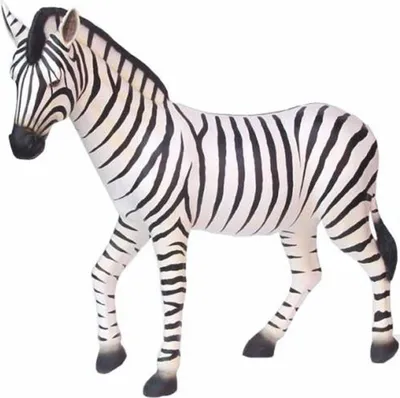 Lebensgroße XXL Garten Deko Skulptur Figur Zebra Weiß Schwarz