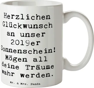 Produktbild von Mr. & Mrs. Panda Kaffeetasse Spruch 2019 Geburtstag - Weiß - Geschenk, Geburtsjahr, Tasse mit, Geburtstagsideen, Geburtstagsgeschenke, herzliche Sprüche, Happy Birthday