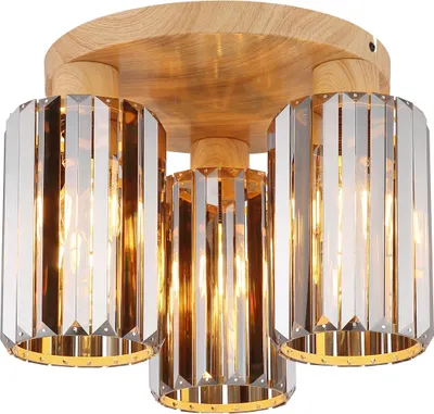 Produktbild von NOWA Deckenleuchte Metall holzoptik, 3x E27
