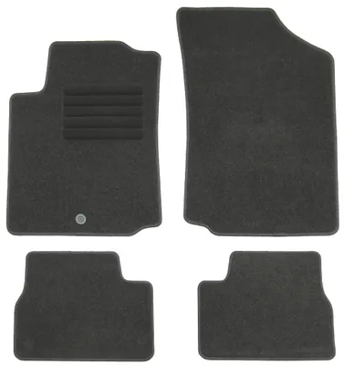 Fußmatten-Set für Citroen C3, 05/2002-12/2009, 4-teilig, Schwarz