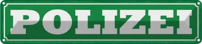 Produktbild von vianmo Blechschild 10x46 cm Polizei Beruf Arbeit