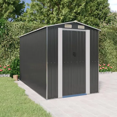 Immagine prodotto di VidaXL Casetta da giardino 192x357x223 cm in acciaio zincato color antracite