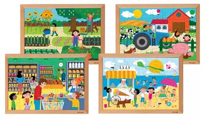 Immagine prodotto di Educo Puzzle matematici sul senso dei numeri - set da 4 - Gioco Montessori
