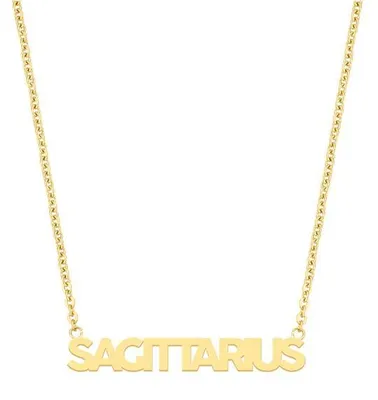 Produktbild von CO88 Collection Zodiac 8CN-26183 Stalen collier - Hanger sagittarius - 38 + 7 cm - Goudkleurig