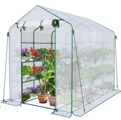 Obrázok produktu pre Skleník PE s 3 úrovňami a zosilnenou fóliou, 143 x 215 x 195 cm