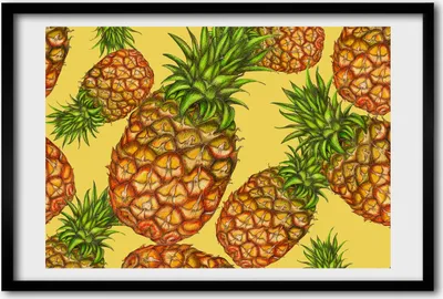 Produktbild von Bild 60x40 MDF-Rahmen, Wandkunst Ananas