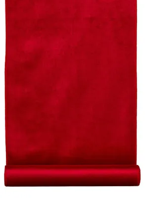 Produktbild von 1 Rolle SAMT Dekostoff. Tischläufer, Tischband 35cm/1,8m ROT