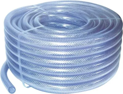 Produktbild von PVC Schlauch verstärkt, 13 mm Durchmesser, 1 m Länge, transparent, für Wassertransport