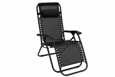 Produktbild von Klappbarer Gartenliegestuhl Sunny – Schwarze Liege für Terrasse, Balkon und Garten