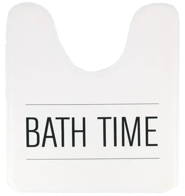 Image de TENDANCE | Tapis de salle de bain - Tapis de WC - Tapis de toilettes - 45 x 50 cm - blanc - 100 % microfibre - Tapis de salle de bain - Salle de bain - doux - moderne
