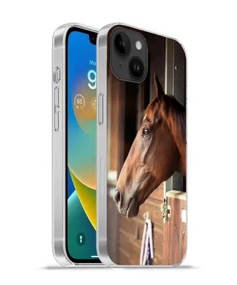 Produktbild von MuchoWow® Handyhülle Schutzhülle Hülle für Apple iPhone 14 Plus - Soft case Pferd - Stall - Sonne Silikon Softcase Handy Hülle - Abbildung