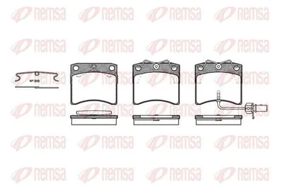 Produktbild von REMSA Bremsbeläge Satz Vorne Bremsklötze für VW Transporter IV Bus (70B, 70C, 7DB, 7DK, 70J, 70K, 7DC, 7DJ) 0385.11