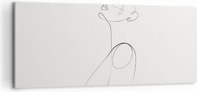 Produktbild von Bild auf Leinwand - Leinwandbild - Einteilig - Linie Linie Frau - 120x50cm - Wand Bild - Wanddeko - Wandbilder - Leinwanddruck - Bilder - Wanddekoration - Leinwand bilder - Wandbild - AB120x50-5112