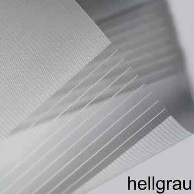 Produktbild von Doppelrollo DuoRollo Klemmfix ohne Bohren Seitenzug Fenster Rollo hellgrau 105cm (101cm Stoffbreite) 210 cm