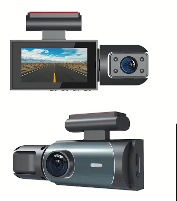 Produktbild von Dashcam fürs Auto - Autokamera - Front- und Rückkamera - IPS-Bildschirm - Nachtsicht - Loop-Aufnahme - Audioaufnahme - Integrierter Bildschirm