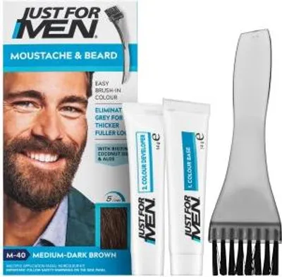 Zdjęcie produktu dla Just For Men Moustache & Beard Color kolor brody M40 Medium-Dark Brown