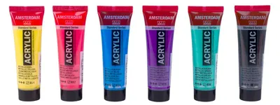 Image de Royal Talens 17820504 ROYAL TALENS Couleur acrylique AMSTERDAM Métallique coloré, 6 x 20 ml