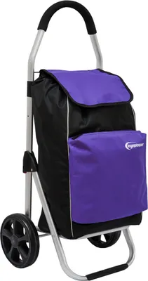 Produktbild von 52L Einkaufstrolley Kühlfach Faltbarer Einkaufsroller XL Shopping Trolley Lila