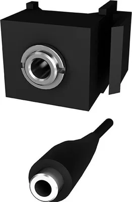 Produktbild von BACHMANN Keystone Miniklinke 3,5mm 3pol. Stereo, schwarz