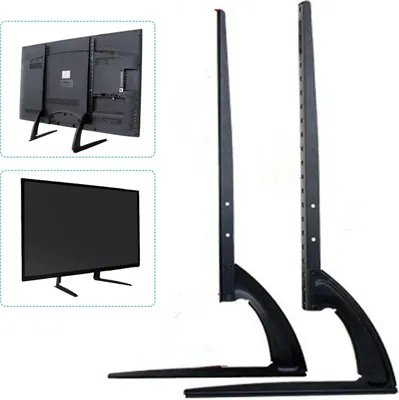 Obrázek produktu pro Univerzální stojan na TV, stolní držák, černý, 12 palců, výškově nastavitelný, do 35 kg, pro LED/LCD TV