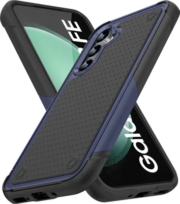 Produktbild von Für Samsung Galaxy S23 FE Hülle Militärqualität Stoßfest Hybrid 2 in 1 Hart PC Weich TPU Handyhülle Blau Schwarz