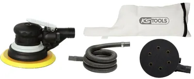 Druckluft-Exzenterschleifer mit Staubabsaugung, 80 mm, 6 Löcher