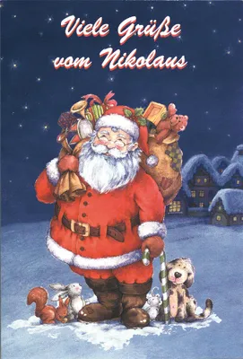 Produktbild von Nikolaus - Glückwunschkarte im Format 11,5 x 17 cm mit Briefumschlag