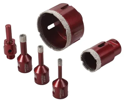 Obrázok produktu pre Sada 6 diamantových vrtákov na vŕtanie otvorov, priemer 6–68 mm, model KD5953