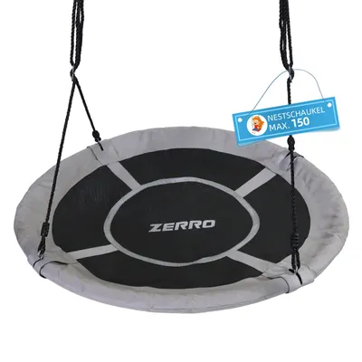 Produktbild von ZERRO Nestschaukel Outdoor & Indoor bis zu 150kg Höhenverstellbare Ø120cm Netzschaukel für Kinder und Erwachsene,Grau