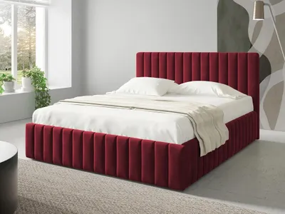 Obrázek produktu pro Manželská postel s úložným prostorem 180x200 ONANCOK 1 - červená