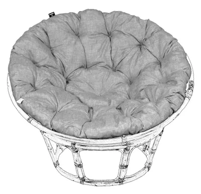 Immagine prodotto di AMPO Cuscino per seduta Papasan in rattan per sedia sospesa, altalena a uovo sospesa 130 cm