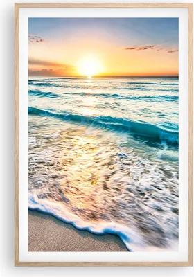 Produktbild von Gerahmtes Poster - Rahmen in heller Eiche - Meer Welle Strand - 61x91,5 cm - Wand Bild - Wanddeko - Wandbilder - Wandposter - Bilderrahmen - Bilder - Kunstdruck - Wandbild - P2NPA61x91-3621