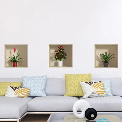 Obrázek produktu pro Samolepky s 3D efektem, exotické rostliny, 40 x 120 cm