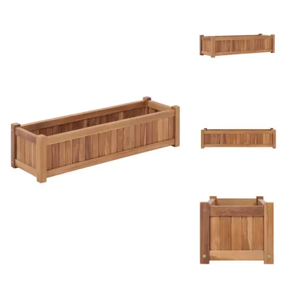 Produktbild von vidaXL Hochbeet 100x30x25 cm Massivholz Teak -  Blumentöpfe & Pflanzgefäße