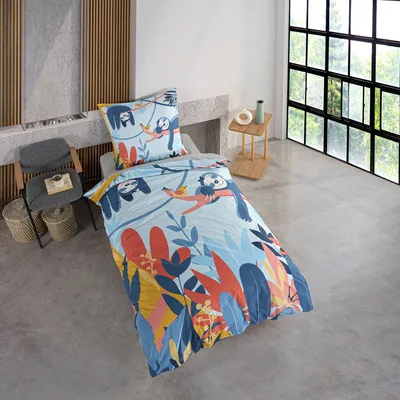 Obrázok produktu pre Súprava posteľnej bielizne s leňochodom 135 x 200 cm, 100 % bavlna