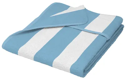 Produktbild von Beautissu Handtuch Cassiss 200x75cm Blau-Weiß-gestreift