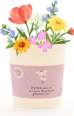 Produktbild von Anzuchtset Becher Danke dass du mir beim Wachsen geholfen hast Wildblumen zum