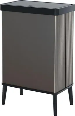 Image de Poubelle sur pieds Curver Verto, 54 L, Ouverture Touch, Gris Perle