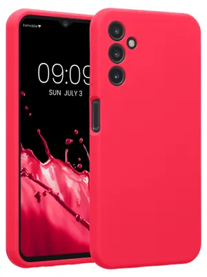 Produktbild von kwmobile Hülle kompatibel mit Samsung Galaxy A14 5G - Hülle Silikon gummiert - Handyhülle - Handy Case in Neon Pink