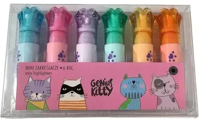 Zdjęcie produktu dla Zakreślacze mini Genius Kitty 6kol - Ziemia Obiecana