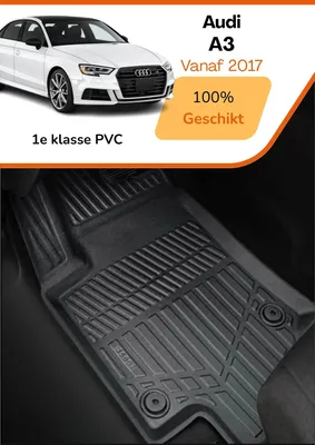 Productafbeelding van Audi A3 (2012-heden) – Premium vloermatten met carbonlook – Gemaakt van hoogwaardig TPE – Bescherming tegen alle weersomstandigheden – Verhoogde randen – Antislip